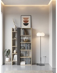 Knižnica v dekore duba v čierno-prírodnej farbe 80x152 cm Axel – Marckeric