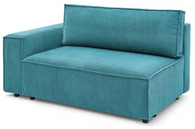 Modrý menčestrový modul pohovky (ľavý roh) Nihad modular – Bobochic Paris