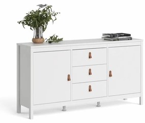 Tvilum Biely príborník SALOMO s 3 zásuvkami