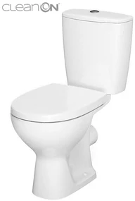 Cersanit ARTECO - WC kombi + antibakteriálne sedátko s funkciou pomalého zatvárania, horizontálny odpad, K667-056