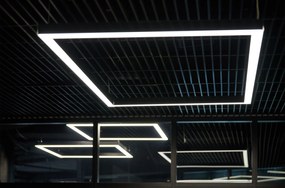 Toolight, LED stropné svietidlo 60x60x5 cm 36W 4000K APP1284-C, čierna, OSW-00942