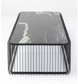 Wire Marble konferenčný stolík čierny