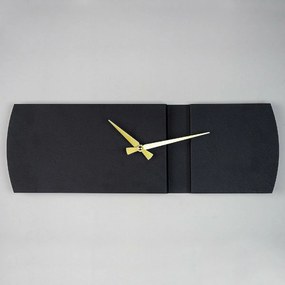 Nástenné hodiny Origami APS097, Black, 16 x 49 cm