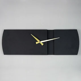 Nástenné hodiny Origami APS097, Black, 16 x 49 cm