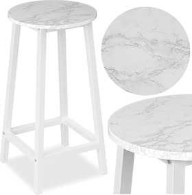Barová židle FLINT WHITE bílý mramor
