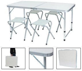 Kempingový stôl so 4 stoličkami