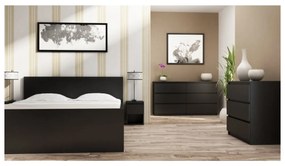 Komoda 3 zásuvky čierna