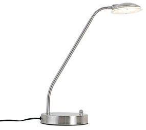 Moderná stolová lampa oceľová vrátane LED - Eva