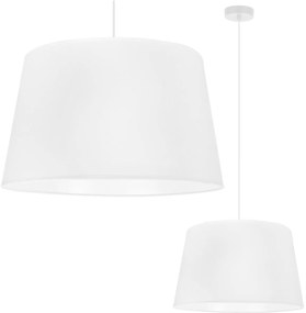 Závesné svietidlo Gaja, 1x biele textilné tienidlo, (fi 44cm), w