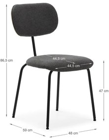 Čierne jedálenské stoličky v súprave 4 ks Dash – Marckeric