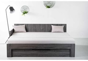 Ahorn DUOVITA 80 x 200 BK laty - rozkladacia posteľ a sedačka 80 x 200 cm s podrúčkami - dub biely, lamino