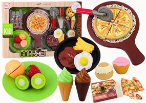 LEAN TOYS Súprava jedla a potravín - 26 kusov