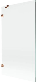 Mexen, Mexen Lunar 1-krídlová vaňová zástena 100 x 150 cm, transparentná, ružové zlato - 897-100-000-60-00