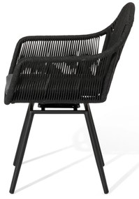 Otočné jedálenské kreslo s textilným výpletom