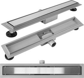 Rea Neox, odtokový sprchový žľab 50 cm, brúsená oceľ, REA-G2500