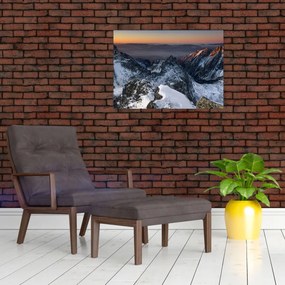 Obraz - Východ slnka v horách (70x50 cm)