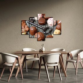 Obraz čokolády a kľúče (150x105 cm)