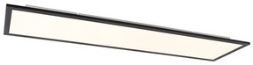 Stropné svietidlo čierne 120 cm vrátane LED s diaľkovým ovládaním - Liv