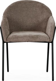 Broskyňové čalúnené jedálenské kreslá v súprave 2 ks Aslin – MOME