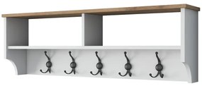 Nástenný vešiak RANI 120x37,2 cm biela/béžová