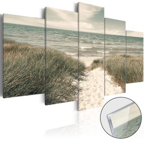 Artgeist Obraz na akrylátovom skle - Quiet Beach [Glass] Veľkosť: 100x50