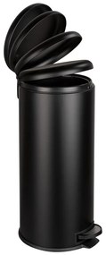Čierny odpadkový kôš Wenko Leman Easy Close, 30 l