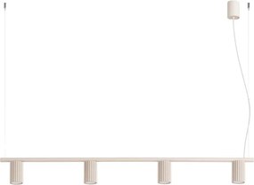 Sollux SL.2713 - Závesné svietidlo na lane KARBON 4xGU10/10W/230V krémové