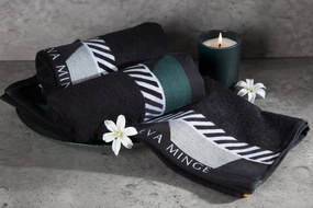 BAVLNENÝ UTERÁK EVA MINGE7 70X140 CM ČIERNA