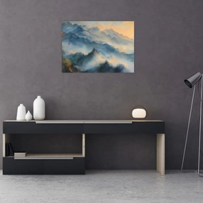Obraz - Maľovaná horská krajina (70x50 cm)
