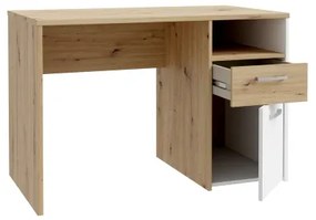 Písací stôl URO dub artisan/biela