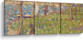 Obraz - Georges Seurat, Study for "La Grande Jatte", reprodukcia (s hodinami) (90x30 cm)