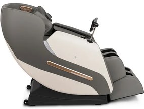 Masážne kreslo GALACTICO  sivé, ekokoža, anglické menu