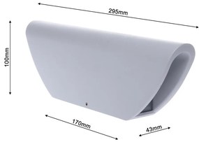Exteriérové nástenné LED svietidlo Brick, 1x LED 6w, biela