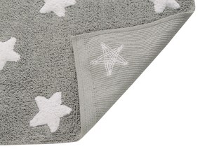 Lorena Canals, Ručne tkaný kusový koberec Stars Grey-White, 120x160, šedá, detská izba