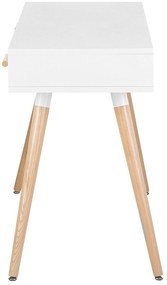 Písací stôl/toaletný stolík s 2 zásuvkami 120 x 45 cm biela/sivá FRISCO Beliani