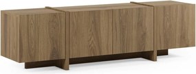 TV stolík v dekore duba v prírodnej farbe 180x55x35 cm Volia – Marckeric