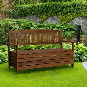 Tempo Kondela Záhradná lavica Amula s úložným priestorom, hnedá - 150 cm