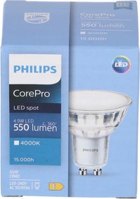 LED žiarovka Philips Corepro GU10 - 4,9 W - 550 Lm - neutrálna biela - Premium
