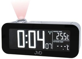 Rádiom riadený svietiaci budík s projekciou JVD RB93, 16cm