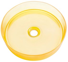 Okrúhle umývadlo ⌀ 36 cm žlté TOLOSA Beliani