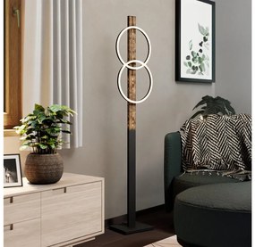 Eglo 900892 - LED Stojacia lampa BOYAL 2xLED/12W/230V 3000K hnedá/čierna