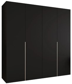 Skriňa Alicante I 200 čierna/strieborný