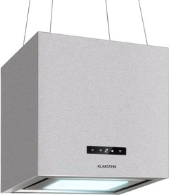 Klarstein Kronleuchter Smart, digestor, 40 cm, ostrovčekový, 595 m³/h, ovládánie cez aplikáciu, LED panel, strieborný