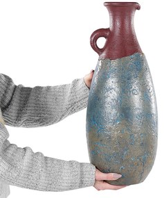 Terakota Dekoratívna váza 50 Modrá Hnedá VELIA Beliani