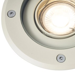 Moderné zemné bodové svietidlo béžové GU10 50 mm nastaviteľné IP65 - Delux