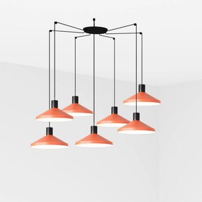 Faro Kombo 400 závesné svietidlo terakota 7xE27, variabilná výška, design