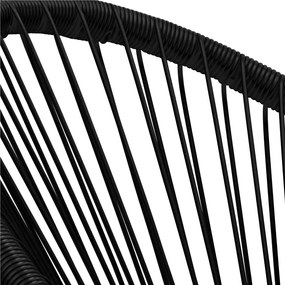 Záhradné kreslo oválne, výška 87 cm Springos - GF0085 čierna