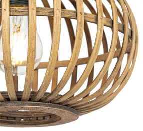 Orientálne závesné svietidlo bambusové 3-svetlé okrúhle - Amira