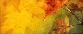 Obraz - Jesenné listy (120x50 cm)