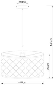 Globo 15229H - Luster na lanku CLARKE 1xE27/60W/230V